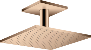  - AXOR ShowerSolutions Deszczownica prysznicowa 30 x 30 cm 1jet z przyłączem sufitowym czerwone złoto polerowane 35316300 - 35316300 - Łazienki Szydłowski