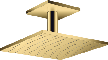  - AXOR ShowerSolutions Deszczownica 30 x 30cm 2jet z przyłączem sufitowym złoty optyczny polerowany 35320990 - 35320990 - Łazienki Szydłowski