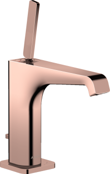 - AXOR Citterio E Jednouchwytowa bateria umywalkowa 130 z uchwytem Pin i kompletem odpływowym z cięgłem czerwone złoto polerowane 36100300 - 36100300 U - Łazienki Szydłowski