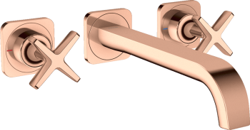 - AXOR Citterio E 3-otworowa bateria umywalkowa z rozetami i wylewką 220 mm, ścienna, podtynkowa 36107300 - 36107300 - Łazienki Szydłowski