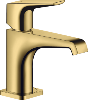  - AXOR Citterio E Jednouchwytowa bateria umywalkowa 90 do małych umywalek z niezamykanym kompletem odpływowym złoty optyczny polerowany 36112990 - 36112990 - Łazienki Szydłowski