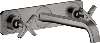 - AXOR Citterio E 3-otworowa bateria umywalkowa z płytką i wylewką 220 mm, ścienna, podtynkowa 36115330 - 36115330 - Łazienki Szydłowski