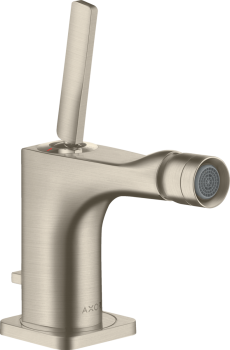 - AXOR Citterio E Jednouchwytowa bateria bidetowa z uchwytem Pin i kompletem odpływowym z cięgłem nikiel szczotkowany 36120820 - 36120820 U - Łazienki Szydłowski