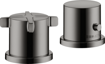  - AXOR Citterio E 2-otworowa bateria termostatyczna na brzeg wanny czarny chrom polerowany 36412330 - 36412330 - Łazienki Szydłowski