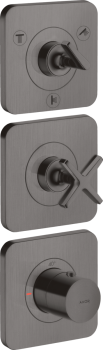 - AXOR Citterio E Moduł termostatyczny 380/120 do 3 odbiorników z rozetami, podtynkowy czarny chrom szczotkowany 36704340 - 36704340 - Łazienki Szydłowski