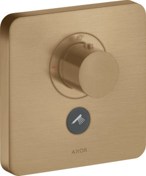 - AXOR ShowerSelect Bateria termostatyczna HighFlow do 1 odbiornika z dodatkowym wyjściem, softsquare, brąz szczotkowany 36706140 - 36706140 - Łazienki Szydłowski