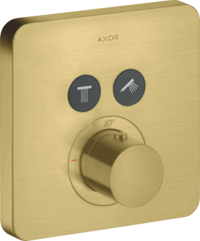  - AXOR ShowerSolutions Bateria termostatyczna do 2 odbiorników, softsquare, podtynkowa mosiądz szczotkowany 36707950 - 36707950 U - Łazienki Szydłowski