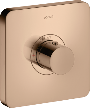 - AXOR ShowerSelect Bateria termostatyczna HighFlow, softsquare, podtynkowa czerwony złoty polerowany 36711300 - 36711300 - Łazienki Szydłowski