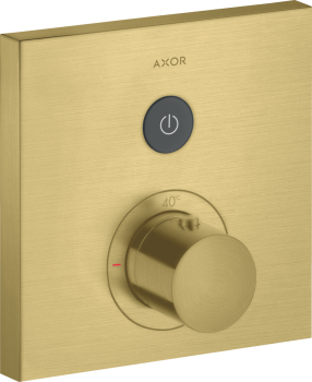 - AXOR ShowerSelect Bateria termostatyczna do 1 odbiornika, kwadratowa, podtynkowa mosiądz szczotkowany 36714950 - 36714950 - Łazienki Szydłowski