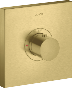 - AXOR ShowerSelect Bateria termostatyczna HighFlow, kwadratowa, podtynkowa mosiądz szczotkowany 36718950 - 36718950 U - Łazienki Szydłowski