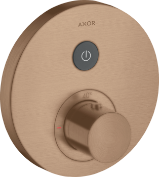  - AXOR ShowerSelect Bateria termostatyczna do 1 odbiornika, okrągła, podtynkowa czerwone złoto szczotkowane 36722310 - 36722310 - Łazienki Szydłowski