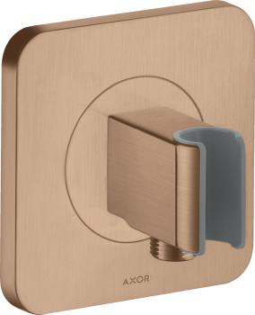  - AXOR Citterio E Przyłącze węża prysznicowego 12 x 12 cm z uchwytem, softsquare czerwony złoty polerowany 36724310 - 36724310 - Łazienki Szydłowski