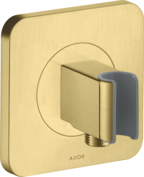 - AXOR Citterio E Przyłącze węża prysznicowego 120/120 z uchwytem, softsquare mosiądz szczotkowany 36724950 - 36724950 - Łazienki Szydłowski