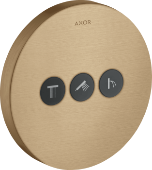 - AXOR ShowerSelect Zawór odcinający do 3 odbiorników, okrągły, podtynkowy 36727140 - 36727140 - Łazienki Szydłowski