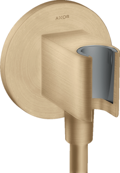 - AXOR ShowerSolutions Przyłącze węża prysznicowego z uchwytem, okrągłe Brąz Szczotkowany 36733140 - 36733140 - Łazienki Szydłowski