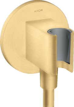  - AXOR ShowerSolutions Przyłącze węża prysznicowego z uchwytem, okrągłe złoty optyczny szczotkowany 36733250 - 36733250 U - Łazienki Szydłowski