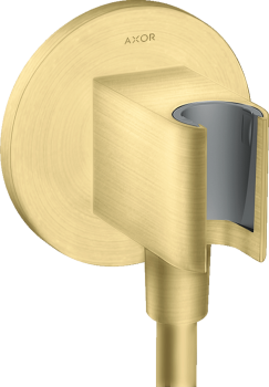 - AXOR ShowerSolutions Przyłącze węża prysznicowego z uchwytem, okrągłe mosiądz szczotkowany 36733950 - 36733950 - Łazienki Szydłowski