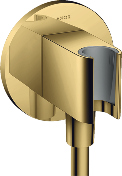 - AXOR ShowerSolutions Przyłącze węża prysznicowego z uchwytem, okrągłe złoty optyczny polerowany 36733990 - 36733990 - Łazienki Szydłowski