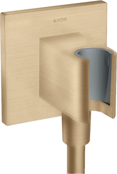 - AXOR ShowerSolutions Przyłącze węża prysznicowego z uchwytem, kwadratowe Brąz Szczotkowany 36734140 - 36734140 - Łazienki Szydłowski