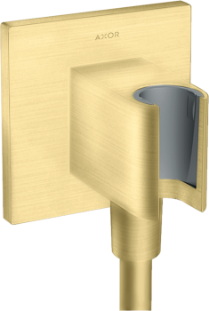 - AXOR ShowerSolutions Przyłącze węża prysznicowego z uchwytem, kwadratowe mosiadz szczotkowany 36734950 - 36734950 - Łazienki Szydłowski
