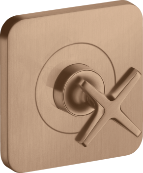 - AXOR Citterio E Zawór odcinający 12 x 12 cm, podtynkowy czerwone złoto szczotkowane 36771310 - 36771310 - Łazienki Szydłowski