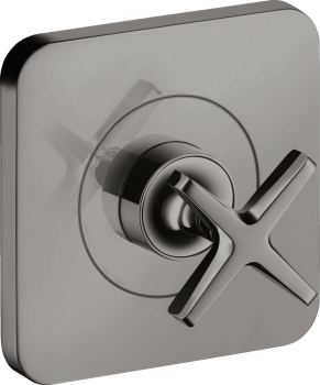 - AXOR Citterio E Zawór odcinający 12 x 12 cm, podtynkowy czarny chrom polerowany 36771330 - 36771330 - Łazienki Szydłowski