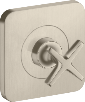  - AXOR Citterio E Zawór odcinający 12 x 12 cm, podtynkowy nikiel szczotkowany 36771820 - 36771820 U - Łazienki Szydłowski