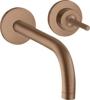  - AXOR Uno bateria umywalkowa z wylewką 16,5 cm i rozetami, ścienna, podtynkowa czerwone złoto szczotkowane 38113310 - 38113310 U - Łazienki Szydłowski