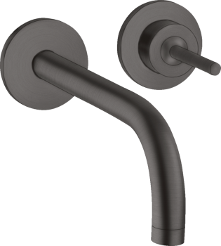  - AXOR Uno bateria umywalkowa z wylewką 22,5 cm i rozetami, ścienna, podtynkowa Czarny Chrom Szczotkowany 38116340 - 38116340 - Łazienki Szydłowski