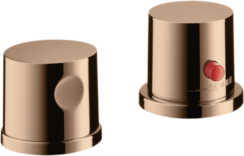 - AXOR Uno 2-otworowa bateria termostatyczna na brzeg wanny Czerwony Złoty Polerowany 38480300 - 38480300 - Łazienki Szydłowski