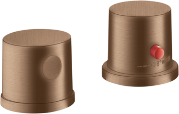  - AXOR Uno 2-otworowa bateria termostatyczna na brzeg wanny Czerwone Złoto Szczotkowane 38480310 - 38480310 - Łazienki Szydłowski