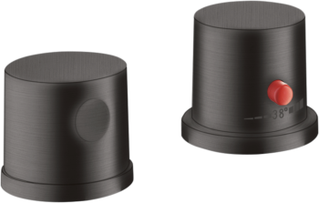  - AXOR Uno 2-otworowa bateria termostatyczna na brzeg wanny Czarny Chrom Szczotkowany 38480340 - 38480340 - Łazienki Szydłowski