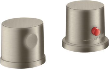  - AXOR Uno 2-otworowa bateria termostatyczna na brzeg wanny Nikiel Szczotkowany 38480820 - 38480820 - Łazienki Szydłowski