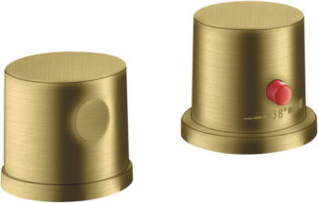 - AXOR Uno 2-otworowa bateria termostatyczna na brzeg wanny mosiądz szczotkowany 38480950 - 38480950 U - Łazienki Szydłowski