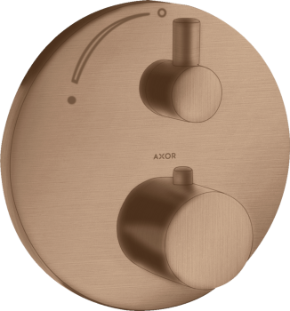  - AXOR Uno Bateria termostatyczna z zaworem odcinającym czerwone złoto szczotkowane 38700310 - 38700310 - Łazienki Szydłowski