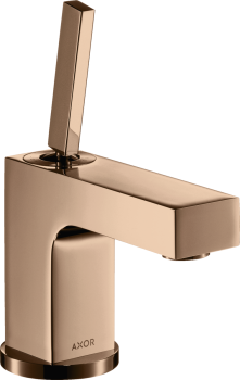  - AXOR Citterio bateria umywalkowa 80 do małych umywalek z uchwytem Pin i kompletem odpływowym z cięgłem czerwone złoto polerowane 39015300 - 39015300 - Łazienki Szydłowski