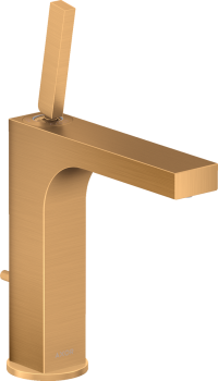  - AXOR Citterio Jednouchwytowa bateria umywalkowa 160 z uchwytem Pin i kompletem odpływowym z cięgłem złoty optyczny szczotkowany 39031250 - 39031250 U - Łazienki Szydłowski