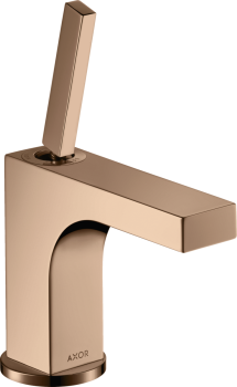  - AXOR Citterio bateria umywalkowa 90 do małych umywalek z uchwytem Pin i kompletem odpływowym z cięgłem czerwone złoto polerowane 39035300 - 39035300 - Łazienki Szydłowski