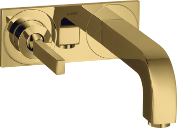  - AXOR Citterio Jednouchwytowa bateria umywalkowa z uchwytem Pin, wylewką 160 mm i płytką, ścienna, podtynkowa 39112990 - 39112990 - Łazienki Szydłowski