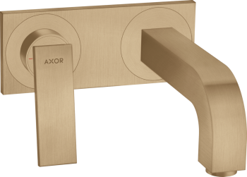 - AXOR Citterio Jednouchwytowa bateria umywalkowa z wylewką 22 cm i płytką, ścienna, podtynkowa brąz szczotkowany 39119140 - 39119140 - Łazienki Szydłowski
