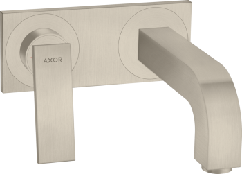  - AXOR Citterio Jednouchwytowa bateria umywalkowa z wylewką 220 mm i płytką, ścienna, podtynkowa nikiel szczotkowany 39119820 - 39119820 U - Łazienki Szydłowski
