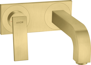  - AXOR Citterio Jednouchwytowa bateria umywalkowa z wylewką 220 mm i płytką, ścienna, podtynkowa mosiądz szczotkowany 39119950 - 39119950 - Łazienki Szydłowski