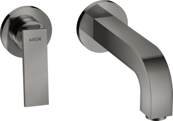 - AXOR Citterio bateria umywalkowa z wylewką 220 mm i rozetami, czarny chrom polerowany 39121330 - 39121330 - Łazienki Szydłowski