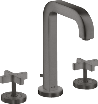  - AXOR Citterio 3-otworowa bateria umywalkowa 170 z kompletem odpływowym z cięgłem czarny chrom szczotkowany 39133340 - 39133340 - Łazienki Szydłowski