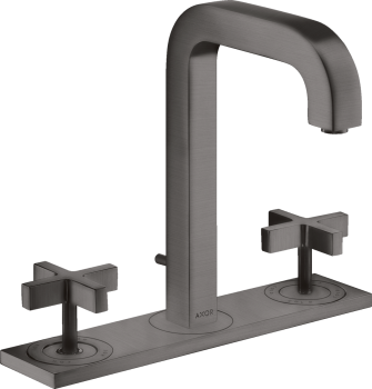 - AXOR Citterio 3-otworowa bateria umywalkowa 170 z uchwytami krzyżowymi, płytką i wylewką 140 mm z kompletem odpływowym z cięgłem 39134340 - 39134340 - Łazienki Szydłowski