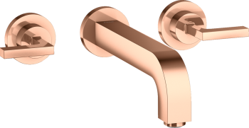 - AXOR Citterio 3-otworowa bateria umywalkowa z uchwytami jednoramiennymi, rozetami i wlewką 222 mm, ścienna, podtynkowa 39147300 - 39147300 - Łazienki Szydłowski