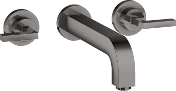  - AXOR Citterio 3-otworowa bateria umywalkowa z uchwytami jednoramiennymi, rozetami i wlewką 22,2 cm, ścienna, podtynkowa czarny chrom polerowany 39147330 - 39147330 - Łazienki Szydłowski