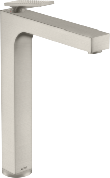  - AXOR Citterio  bateria umywalkowa 280 do umywalek nablatowych z niezamykanym kompletem odpływowym, cięcie rombowe stal szlachetna optyczna 39151800 - 39151800 - Łazienki Szydłowski