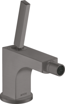 - AXOR Citterio bateria bidetowa z kompletem odpływowym z cięgłem czarny chrom szczotkowany 39210340 - 39210340 - Łazienki Szydłowski