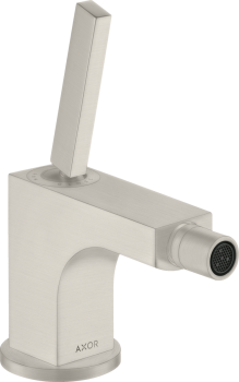 - AXOR Citterio bateria bidetowa z kompletem odpływowym z cięgłem stal szlachetna optyczna 39210800 - 39210800 - Łazienki Szydłowski
